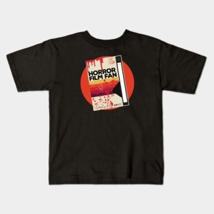 Horror Film Fan // Retro Scary Movie VHS Kids T-Shirt